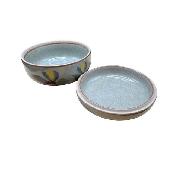 Vintage Floral Pattern Salt Glaze Japan Stoneware Covered Dish - Picture 5 of 6
